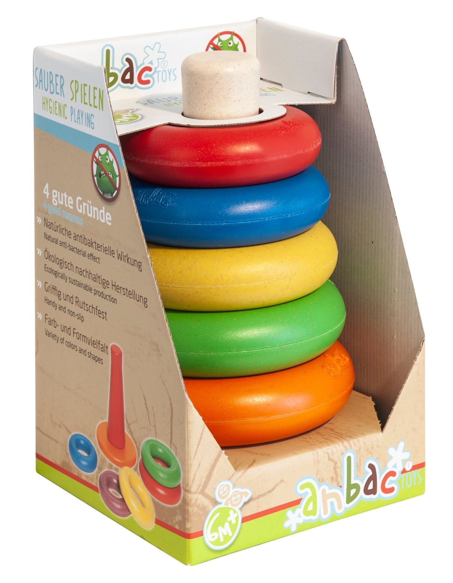 Antibacterial Toy Pyramid-70070-Anbac-LittleShop Toys