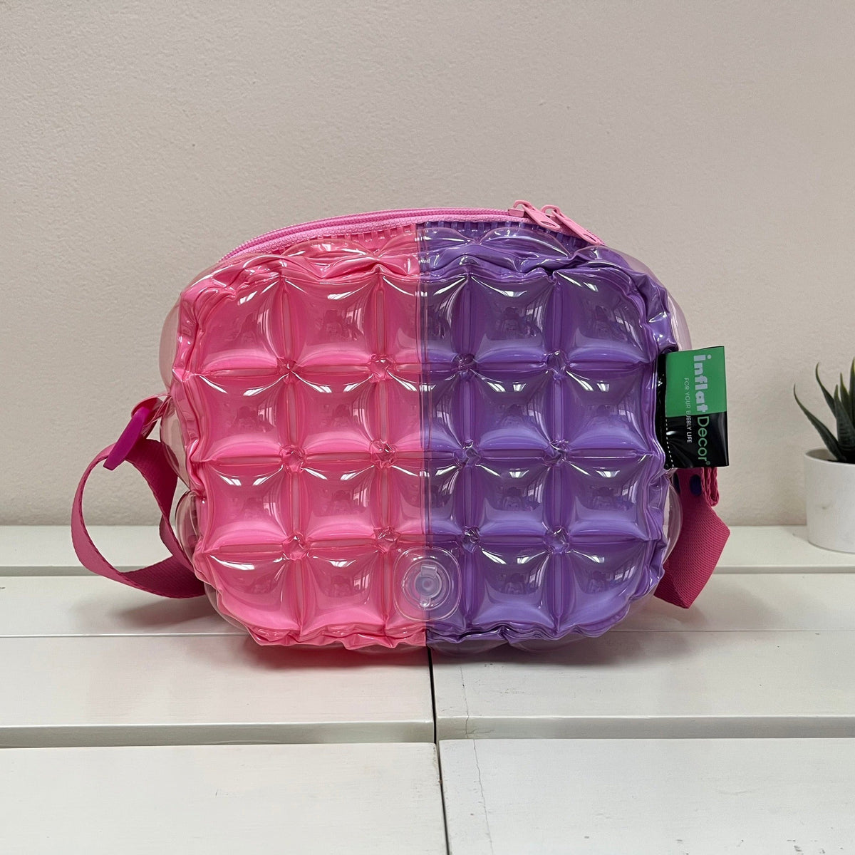Inflatable Messenger Bag (Small) - Double Chic - 1164 - GR - Inflat Decor - LittleShop Toys