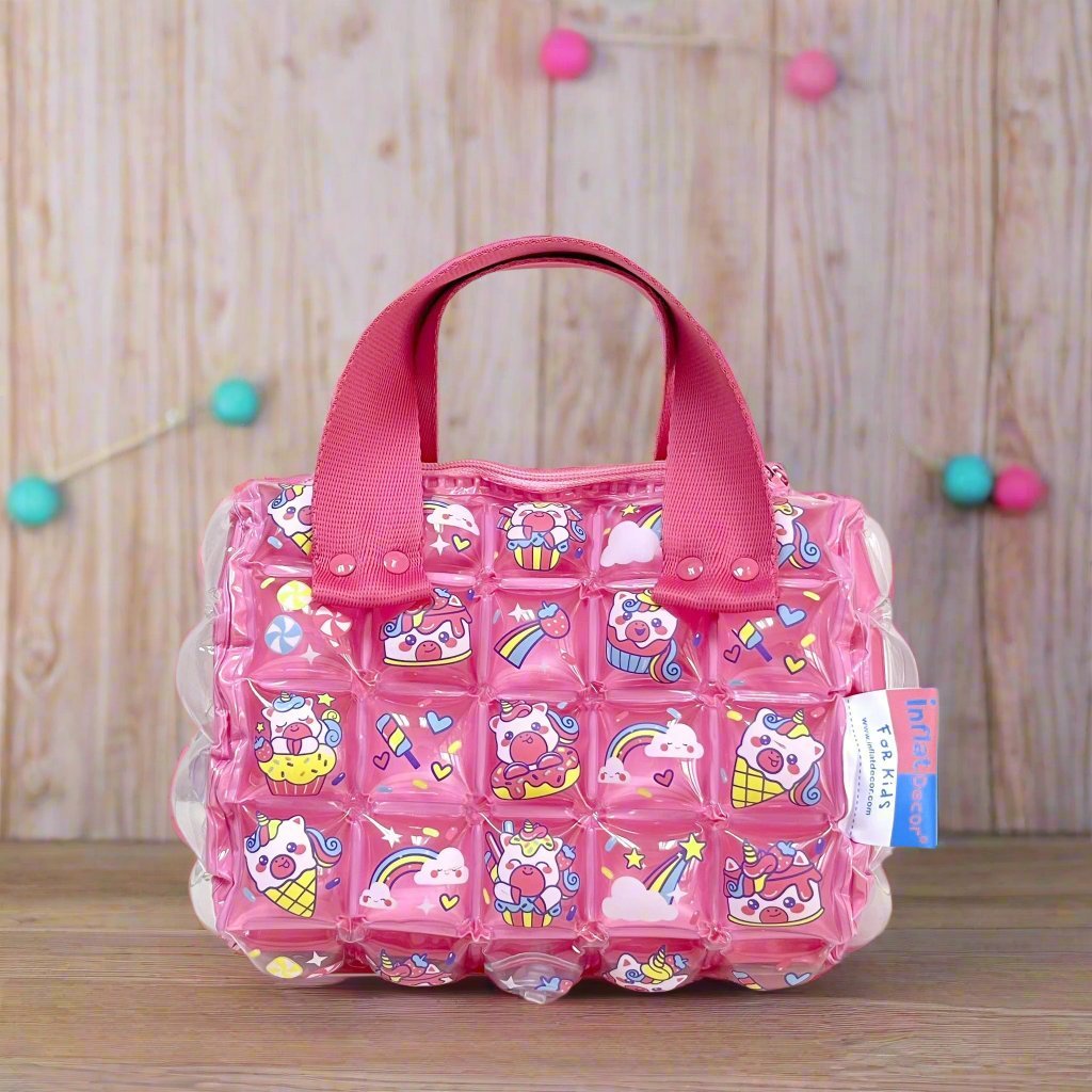 Inflatable Roll Style Hand Bag - Cupcake Unicorn - 1180 - Inflat Decor - LittleShop Toys