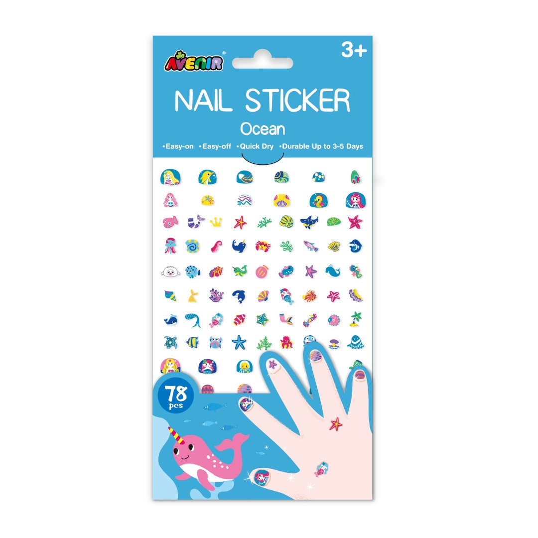 Large Nail Stickers - Ocean (78 pieces) - NA198183
