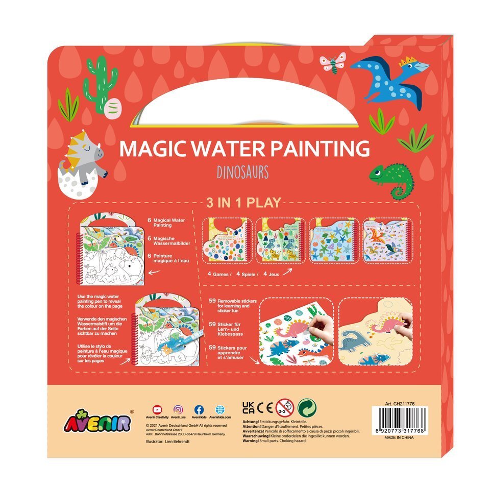 Magic Water Dinosaur Painting Activity Book - 6920773317768