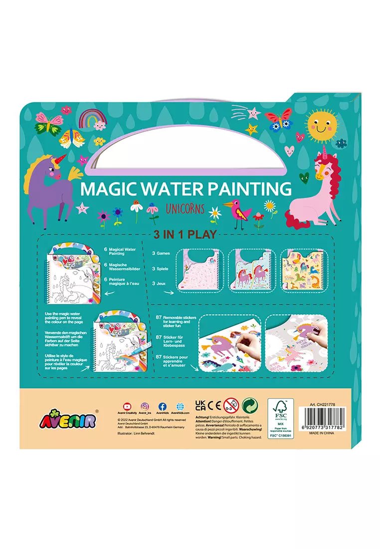 Magic Water Unicorns Painting Activity Book -