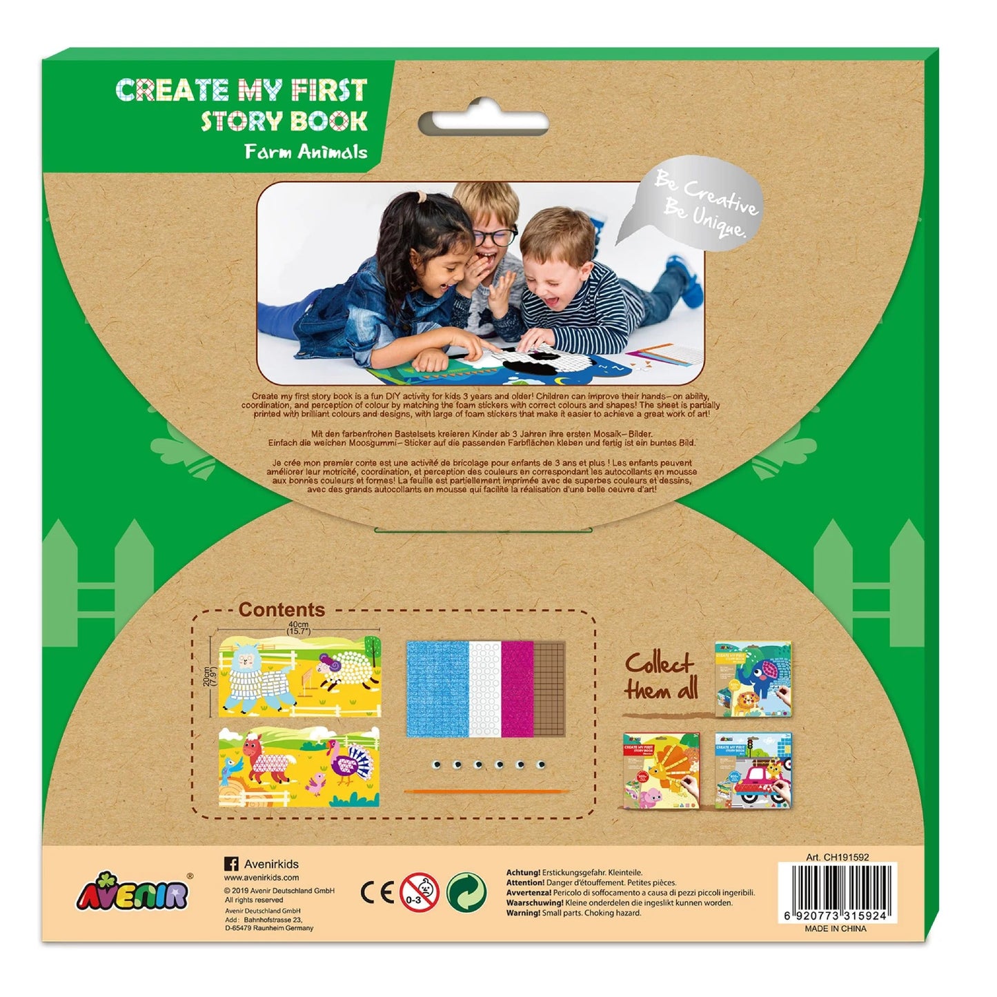Mosaic Sticker Book Junior - Farm Animals -