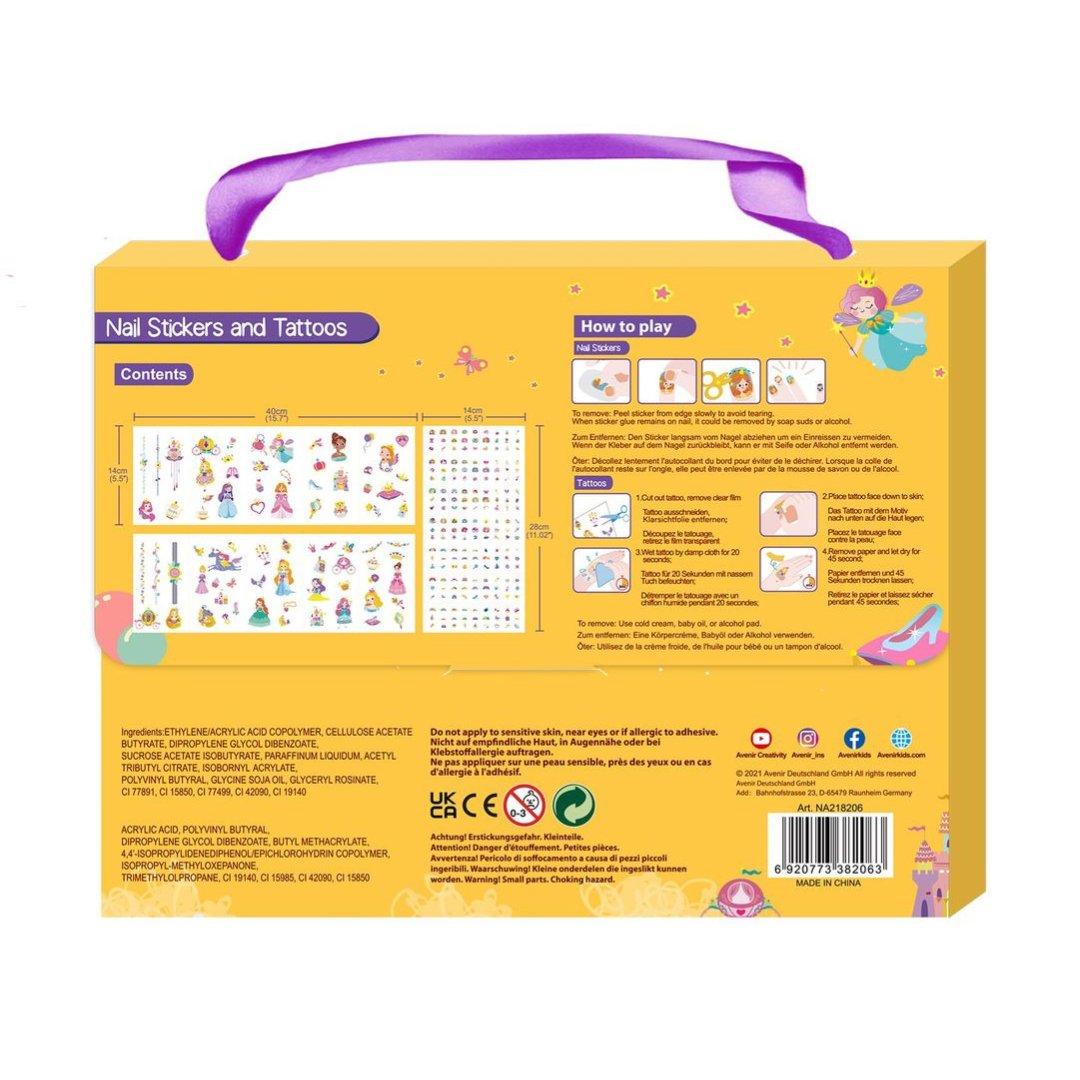 Nail Stickers and Tattoos Box Set - Princess - NA218206