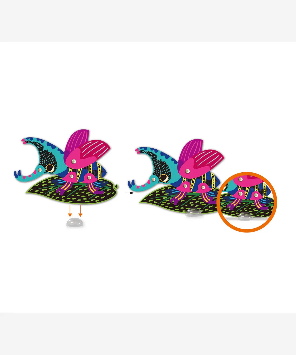 Scratch Art Joint Puppet - Little Bugs - CH191684 - Avenir - LittleShop Toys