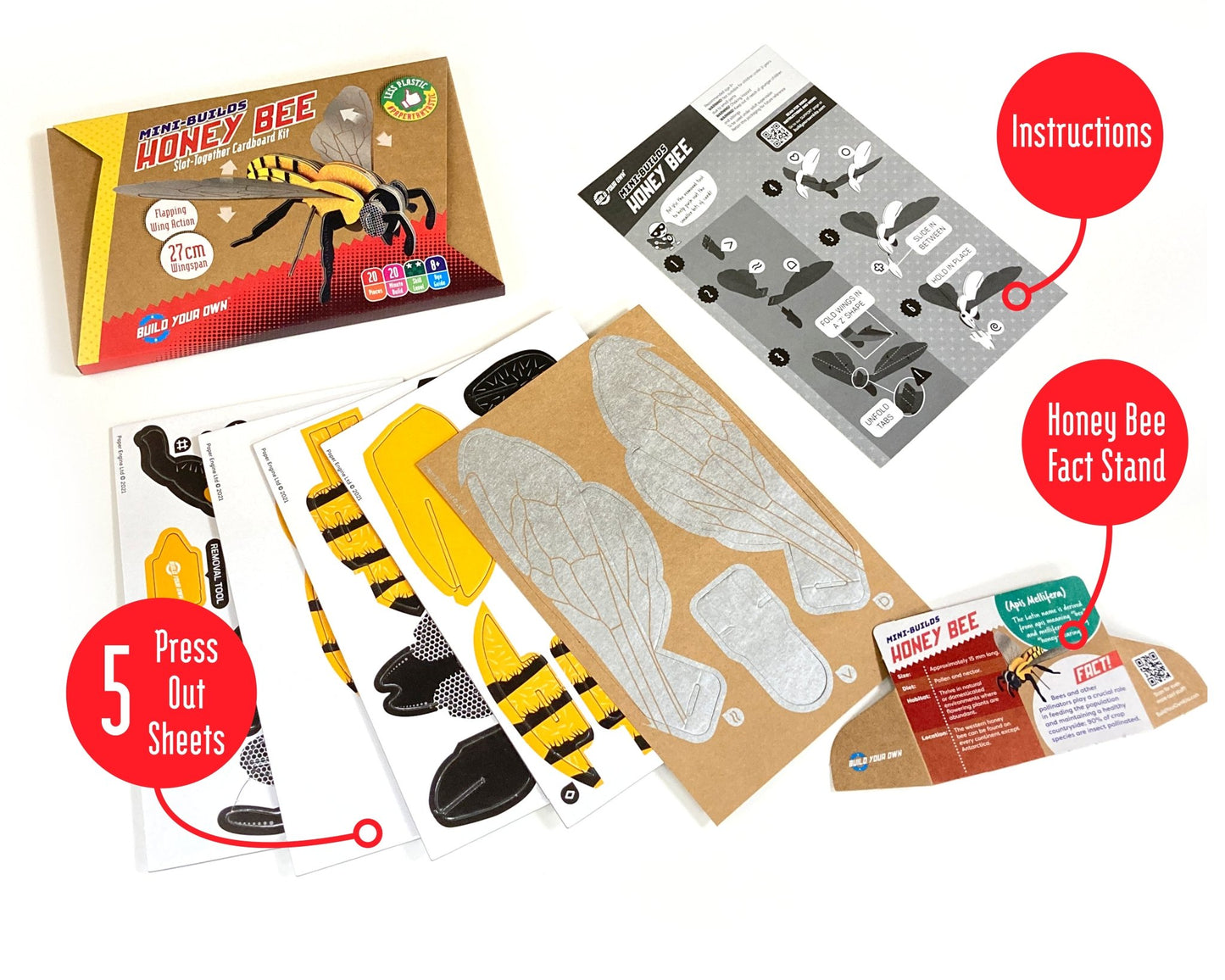 STEM Build - Honey Bee with Moving Mechanisms - BYOMB 001