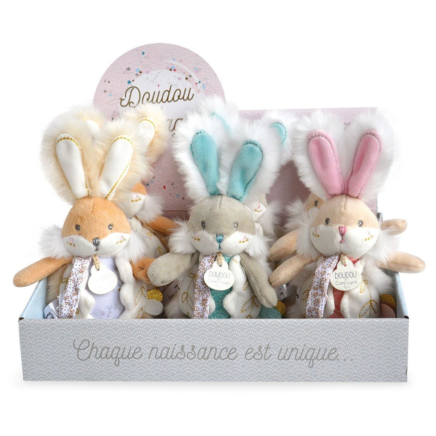 Sugar Bunny Pacifier Clip - DC3484-T