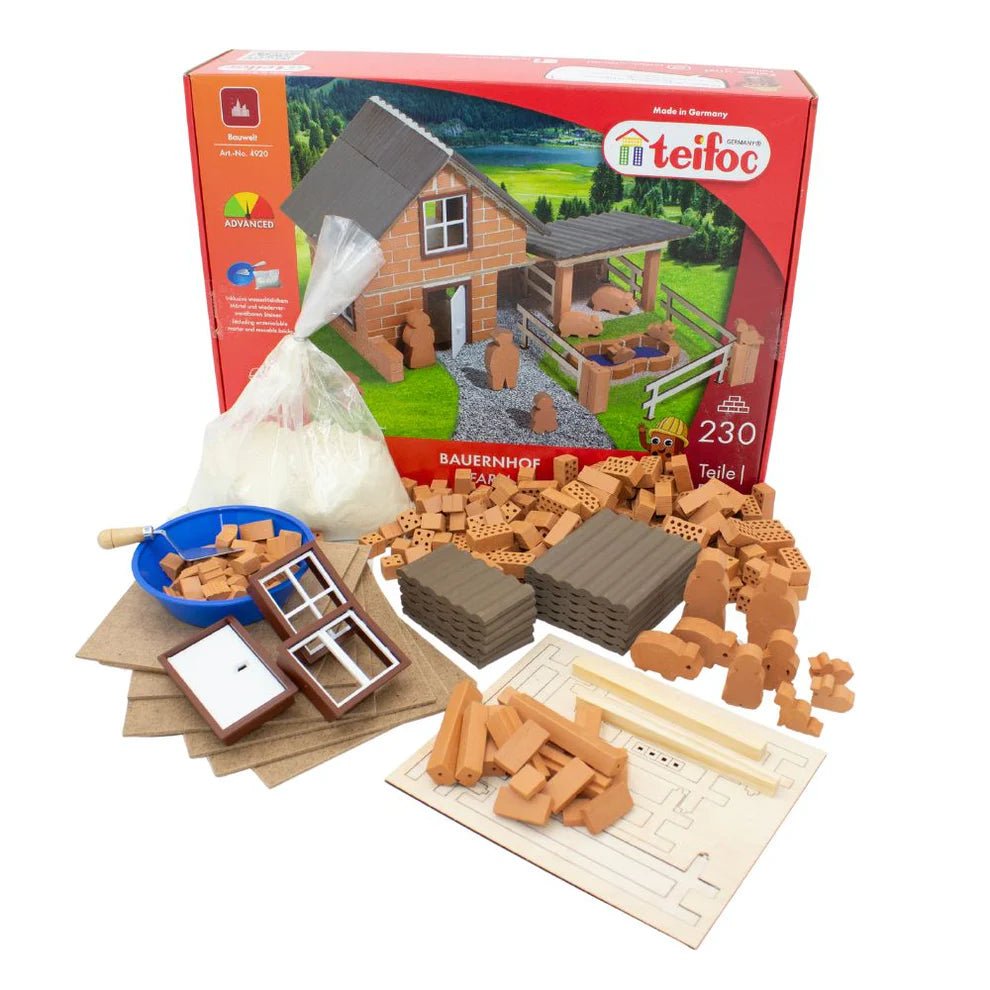 Teifoc Real Bricks Building Sets - Farm Building Set - TEI 4920 - Teifoc - LittleShop Toys
