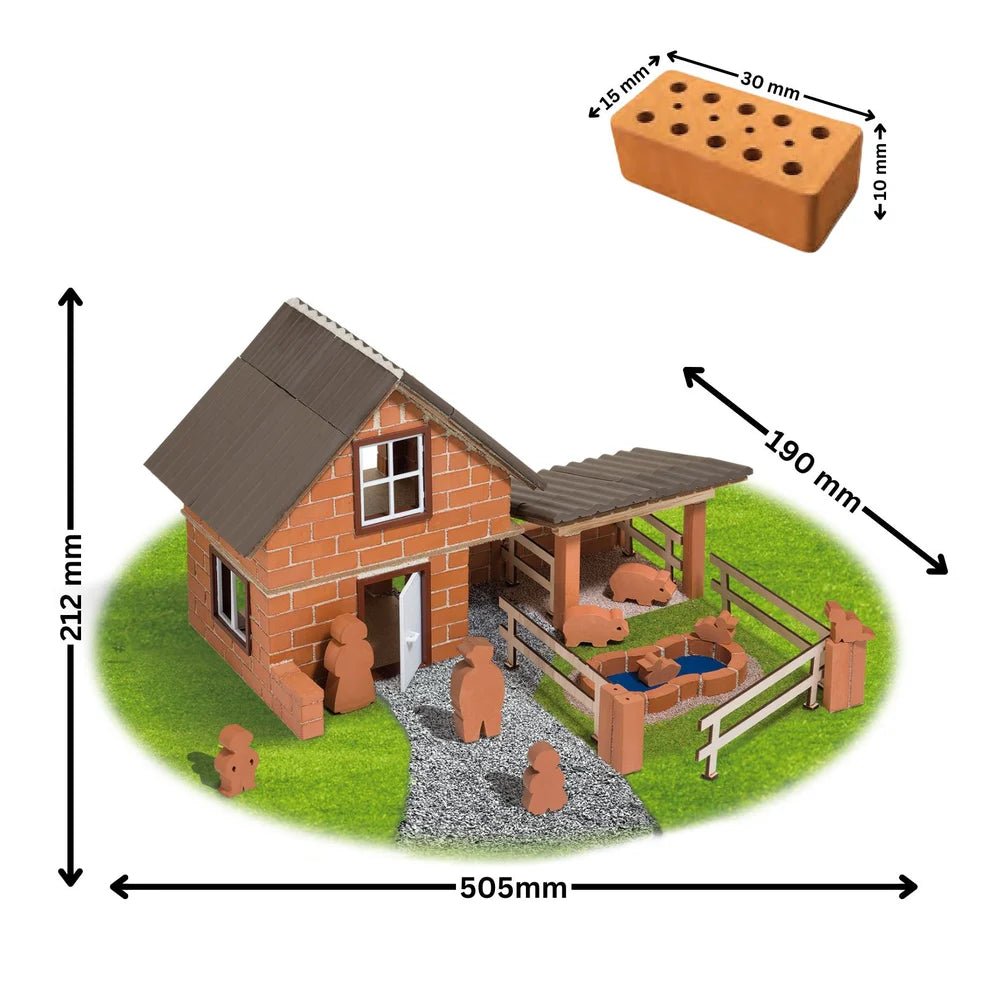 Teifoc Real Bricks Building Sets - Farm Building Set - TEI 4920 - Teifoc - LittleShop Toys