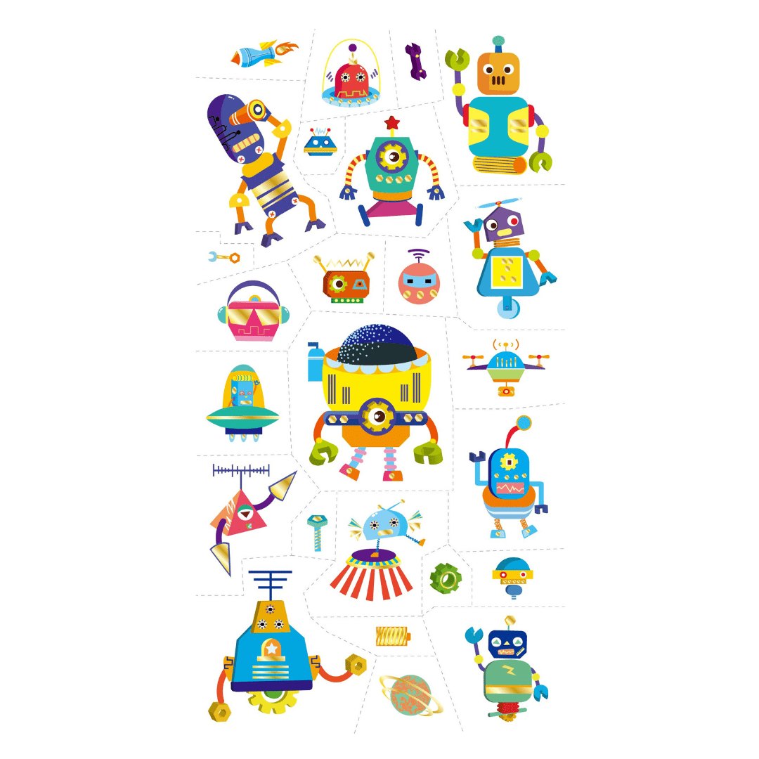 Tattoo Sticker - Robot (50 pcs) - TS218152 - Avenir - LittleShop Toys