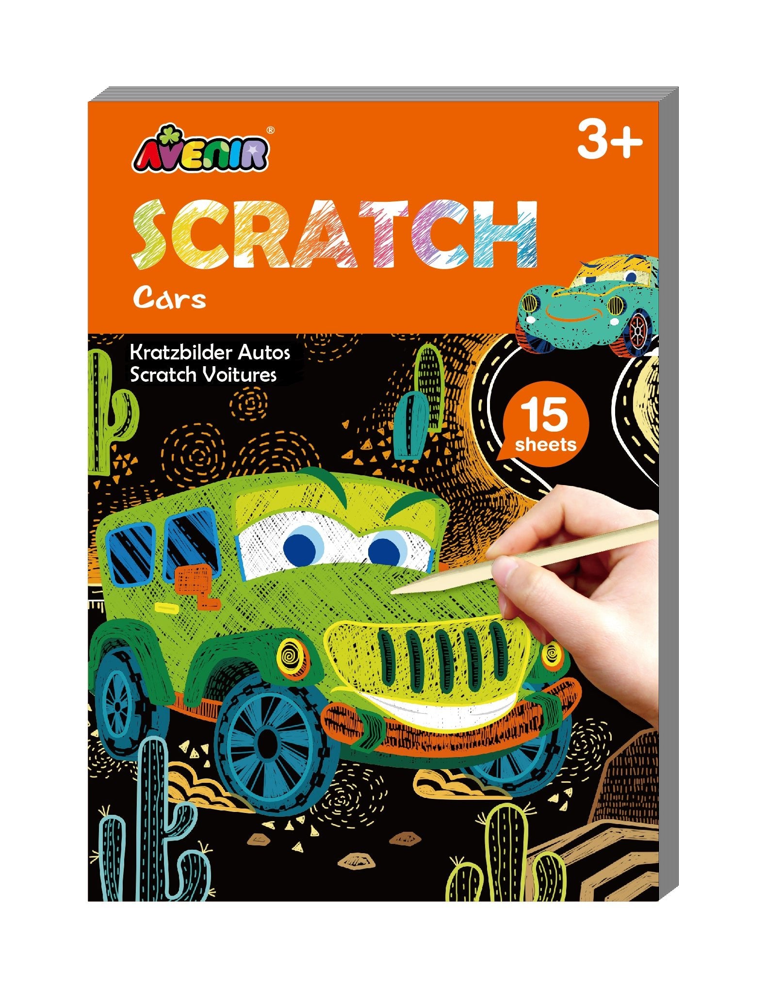 Avenir - Mini Scratch Book - Cars - CH221659 - Avenir - LittleShop Toys