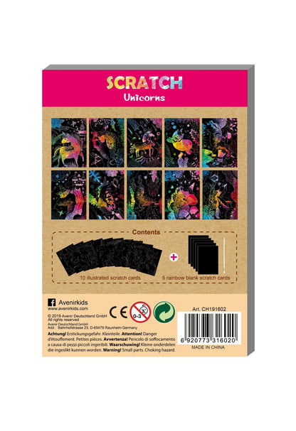 Avenir - Mini Scratch Book - Unicorns - CH191602 - Avenir - LittleShop Toys