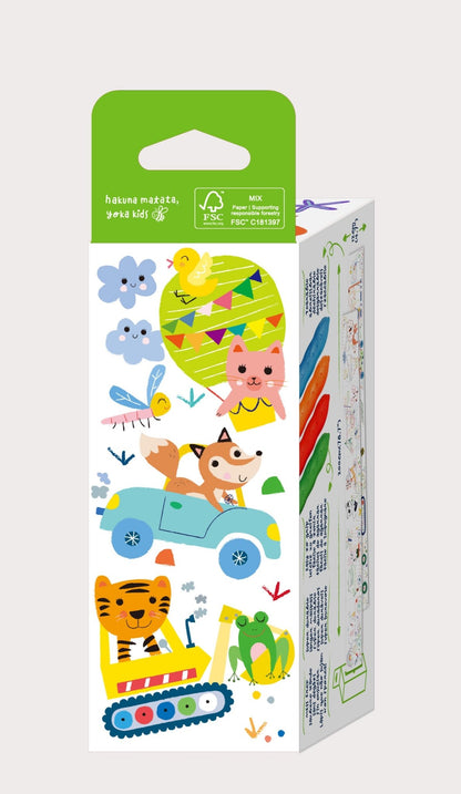Hakuyoka Colouring Roll Kit - Vehicle - CS233121 - Hakuyoka - LittleShop Toys