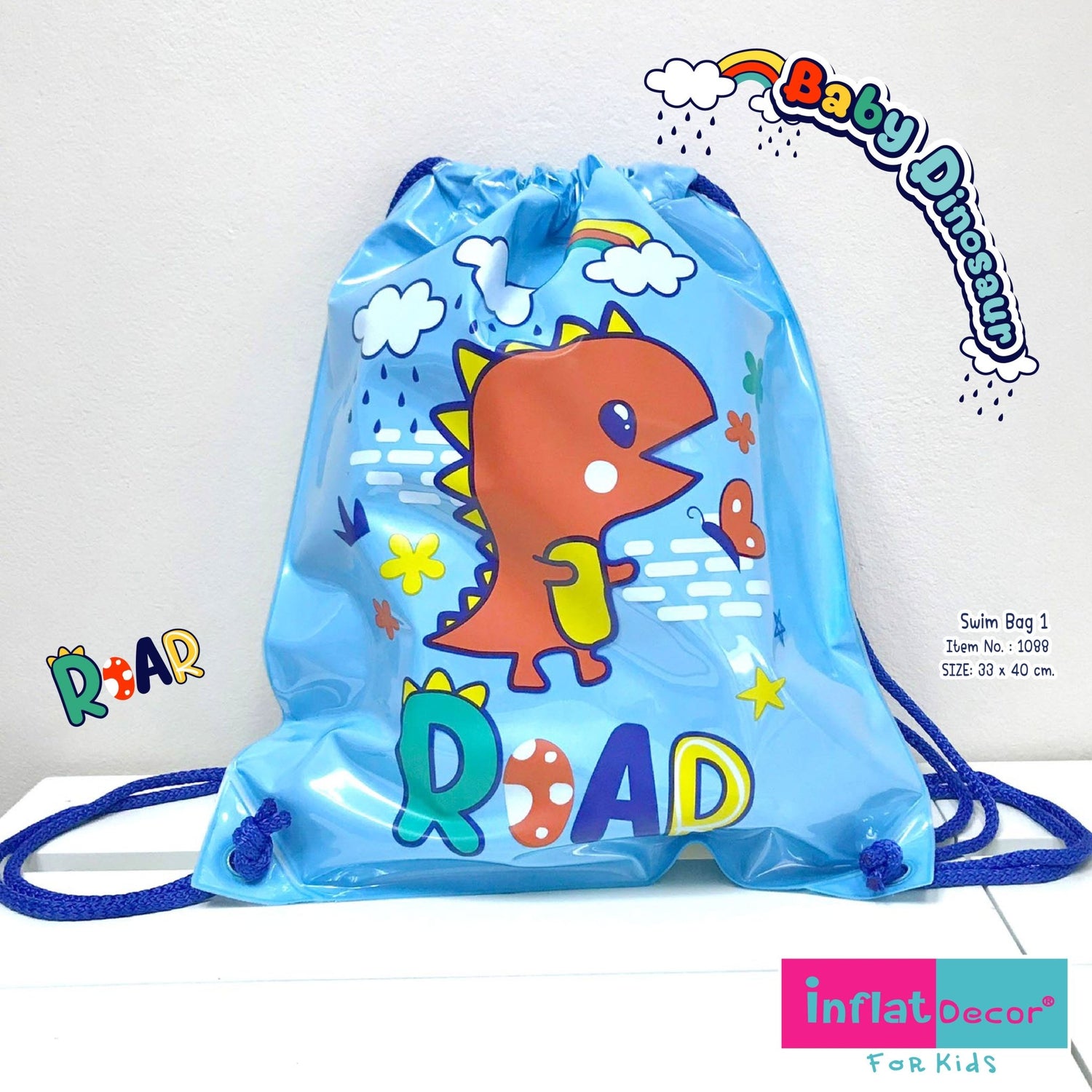 Inflatable Swim Bag - Baby Dinosaur - 1088 - Inflat Decor - LittleShop Toys