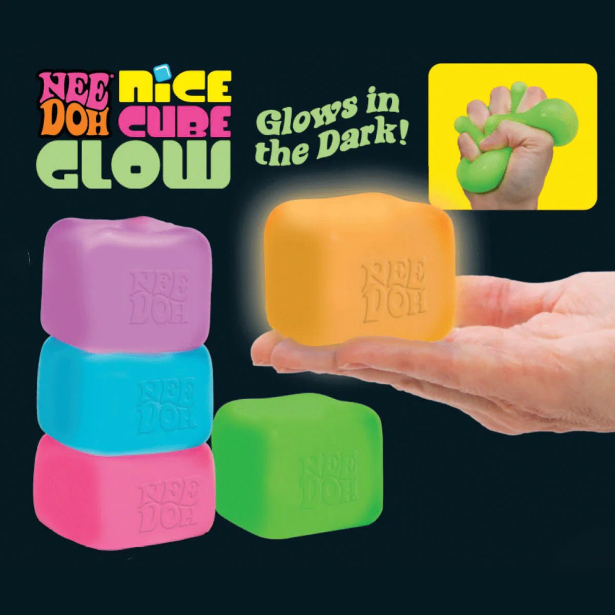 NeeDoh® Glow Nice Cube - GNCBND - LittleShop Toys - LittleShop Toys
