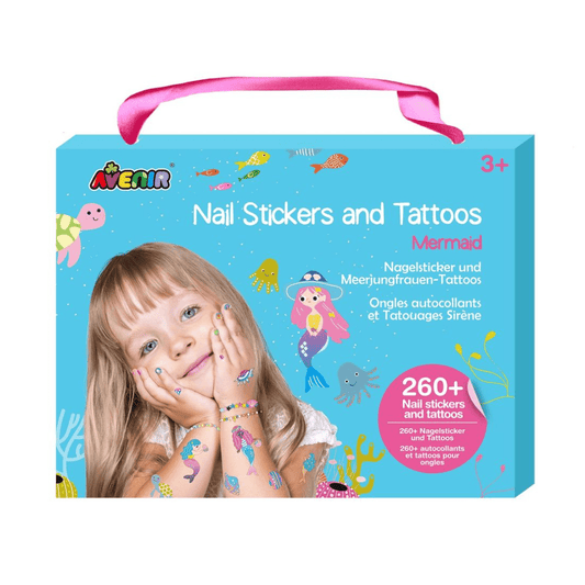 Nail Stickers and Tattoos Box Set - Mermaid - NA218204 - Avenir - LittleShop Toys