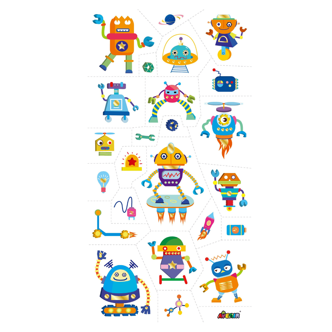 Tattoo Sticker - Robot (50 pcs) - TS218152 - Avenir - LittleShop Toys